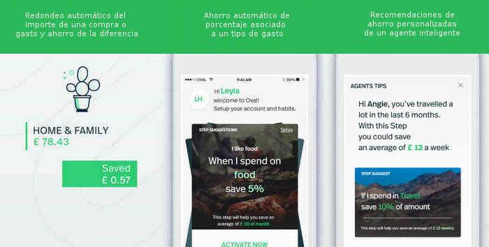 Capturas de pantalla de la app Oval Money