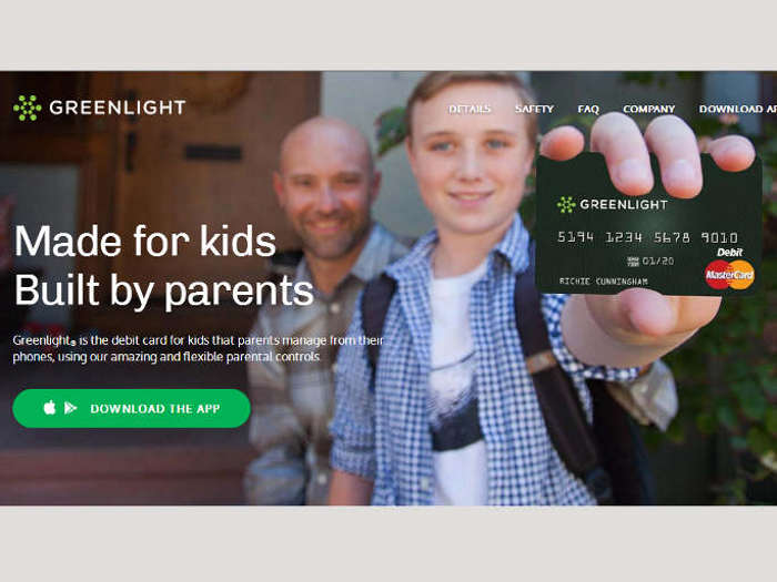 Tarjeta de débito inteligente para niños de Greenlight